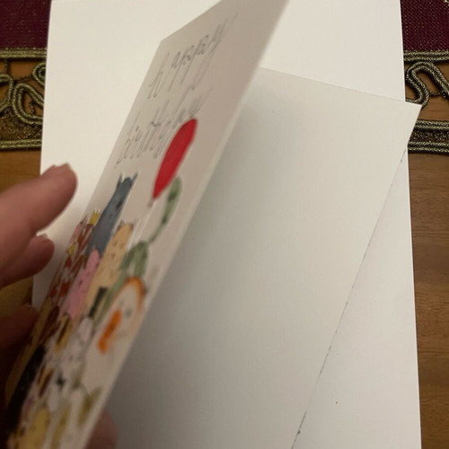 Birthday greeting card hand-painted, new