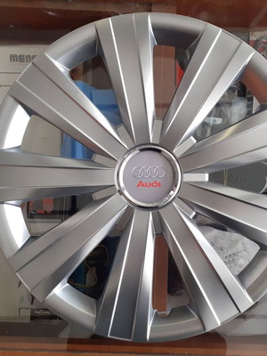 Τάσια 15'' Audi μαρκέ, νέα, ασημί, σετ 4 τεμαχίων