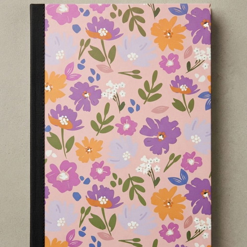 Floral notebook new with gift bookmark