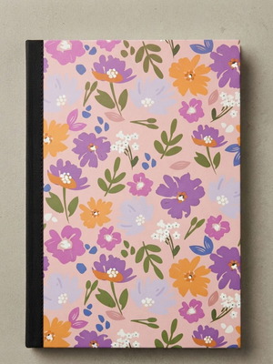 Floral notebook new with gift bookmark