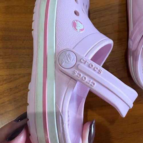 Pink kids Crocs like new