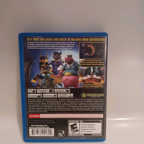 Sly Cooper Thieves in Time PlayStation Vita like new