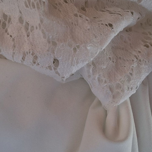 White lace blouse with lining, size XXXL / 46 / 18