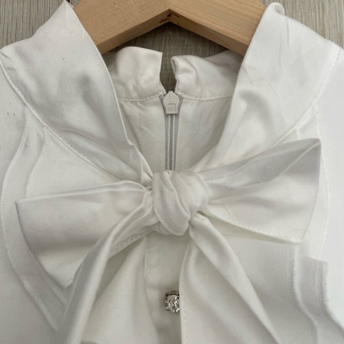 Lapin House girls dress like new, white and blue, ages 8-10