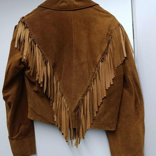 Leather jacket brown like new, size M