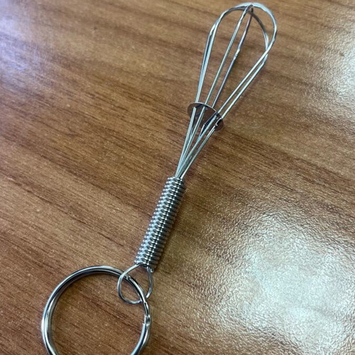 Egg Beater Keychain new, silver