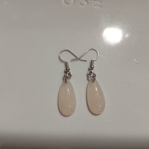 Handmade white earrings