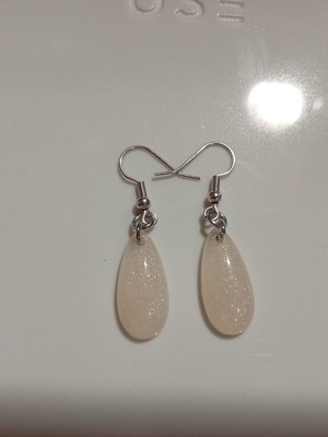 Handmade white earrings
