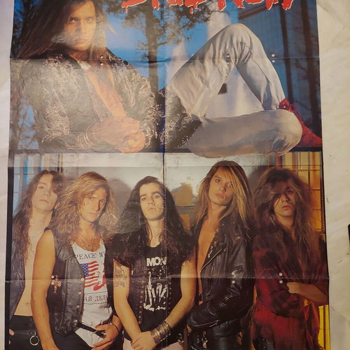 Skid Row & Guns 'N Roses poster used, featuring Sebastian Bach and Axl Rose