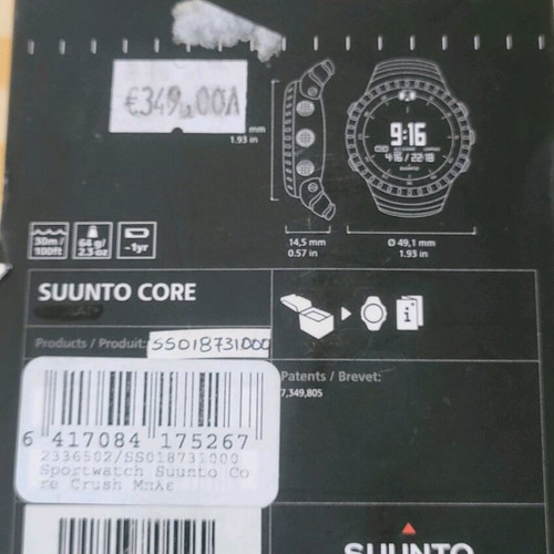 Suunto Core smart watch blue like new
