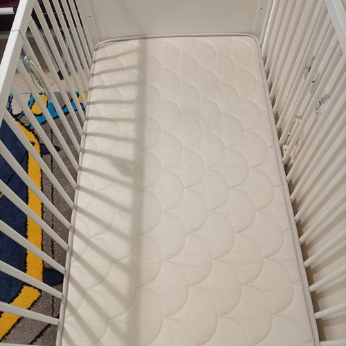 Baby cot-bed white like new with mattress
