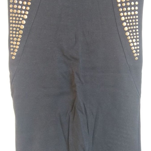 Skirt knee-length slim fit black fabric with elasticity like new