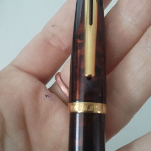Waterman Carene Ballpoint like new, Marine Amber Lacquer with gold trim, collectible