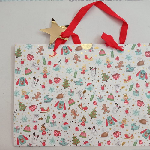 Christmas packaging paper bags used