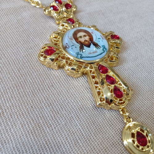 Epistithios Hieratic Cross Agio Mandilio with Chain new