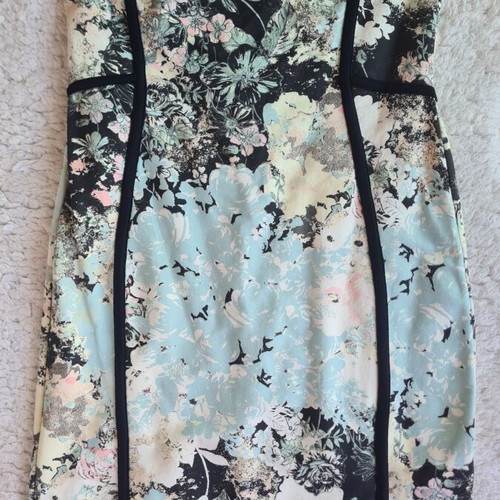 Bershka strapless mini dress, floral pattern