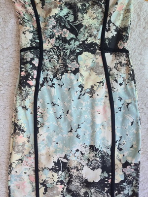 Bershka strapless mini dress, floral pattern