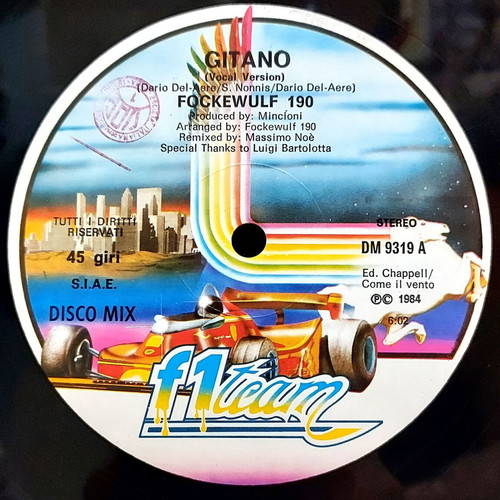 Fockewulf 190 Gitano vinyl 12" used, Italo-Disco 1984