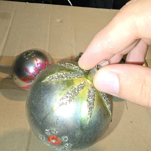 Vintage glass ornaments used with rare designs