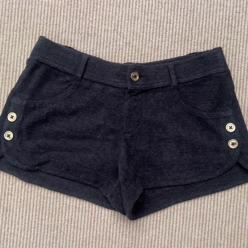 Juicy Couture cotton terry shorts gray small new