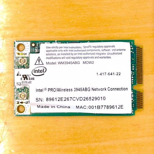 Intel PRO/Wireless 3945ABG Wi-Fi card like new for laptop
