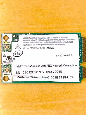 Intel PRO/Wireless 3945ABG Wi-Fi card like new for laptop