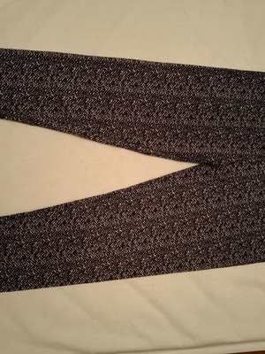 Leggings black and white like new, viscose with inner lining, XL-XXL