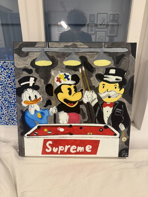 Supreme × Bape × Chrome Hearts Pool Night artwork