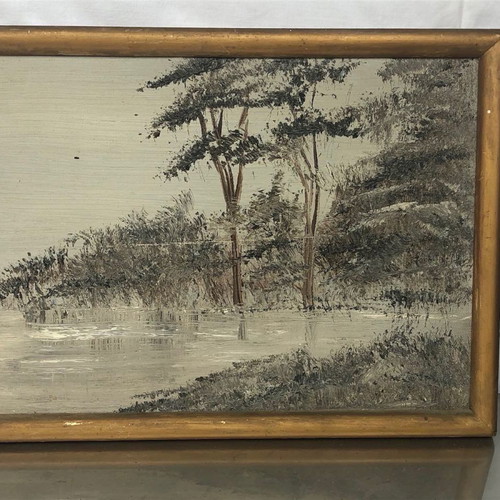 Landscape painting used, acrylic on canvas with frame