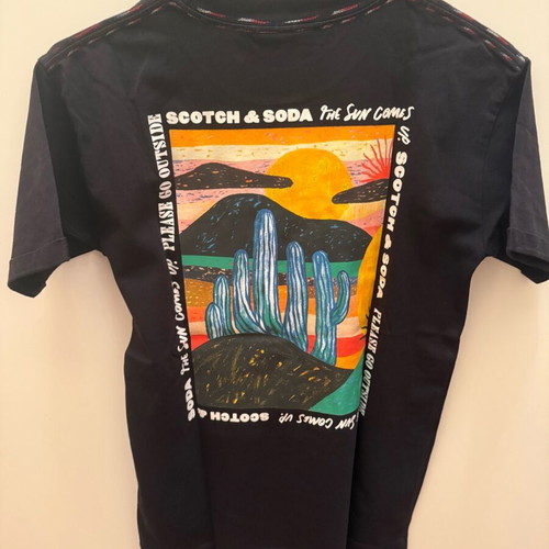 Scotch & Soda T-shirt like new, black, size 12 years
