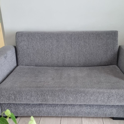 Sofa bed used, two-seater with functional mechanism