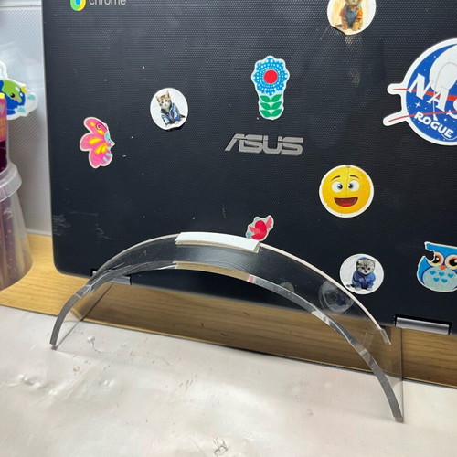 Transparent acrylic vertical laptop stand like new