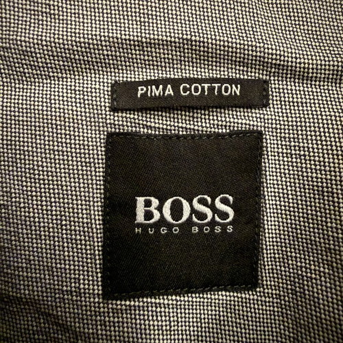 HUGO BOSS men's long-sleeve polo Pima Cotton khaki