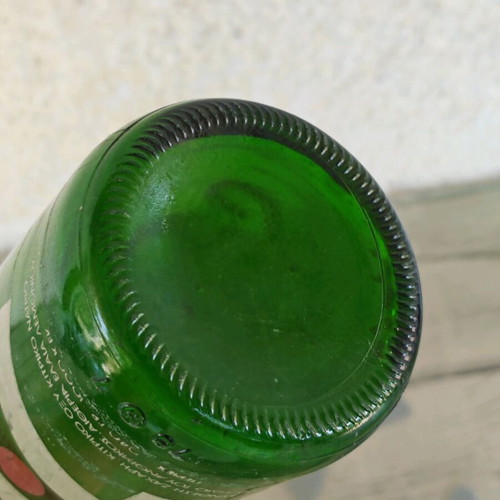 7up glass bottle 1 liter used, vintage 1980s