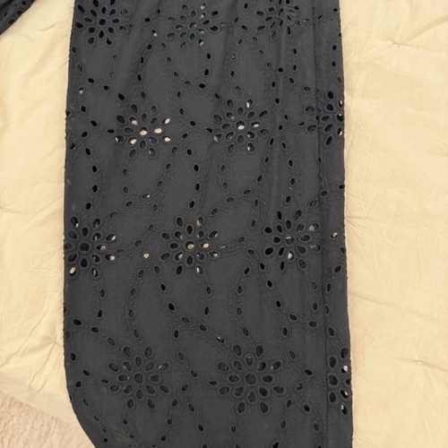 Zara pants with broderie anglaise embroidery like new, black