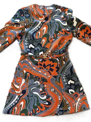 Zara colorful floral mini dress size small like new