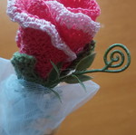 Handmade crocheted flower