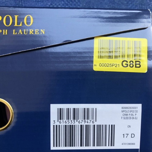 Polo Ralph Lauren men's slides new, size 50/34cm, pink