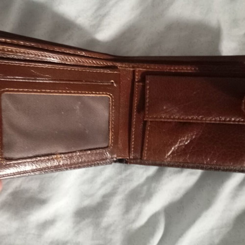 Vera Pelle wallets used, pack of 2, brown and purple