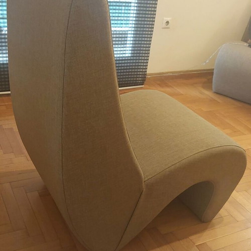 Handmade armchair olive with waterproof fabric like new