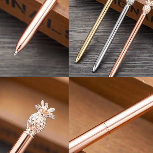 Pineapple Silver pen new, metal ballpoint in silver color