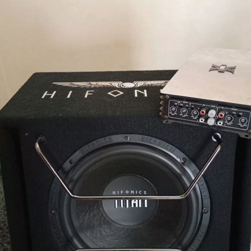Hiphonics 12" Car Audio System 400 watt RMS like new, amplifier needs repair