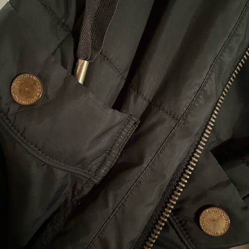 Juicy Couture black polyester coat with gold details used, size M