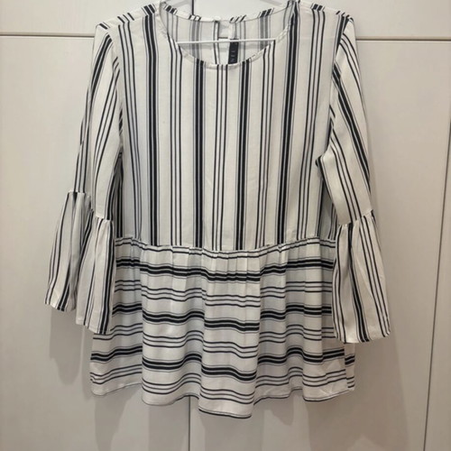 Anel striped blouse new, bell sleeves, size M