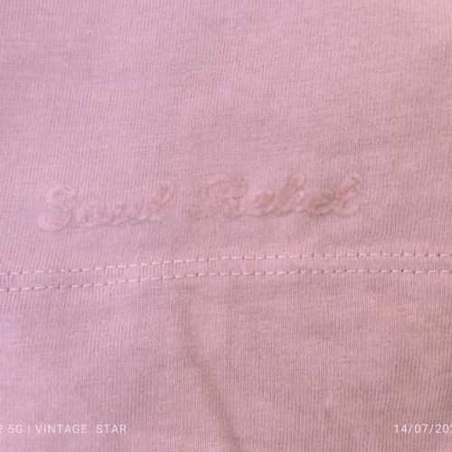 SoulRebel dusty pink blouse with 3/4 sleeve, like new
