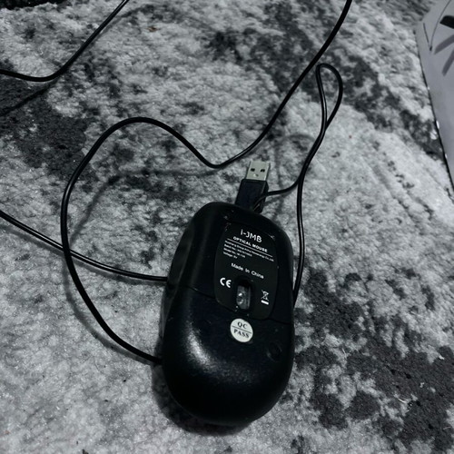 Computer mouse used, red