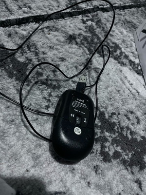 Computer mouse used, red