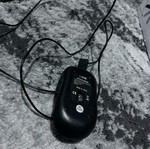 Computer mouse used, red