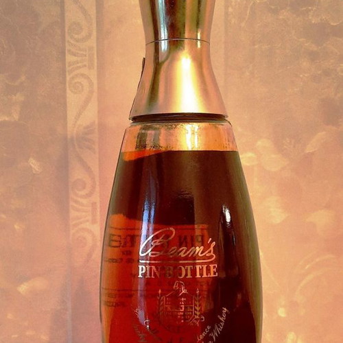 Jim Beam Pin Bottle 6 years old from 1970s used, opened but intact
