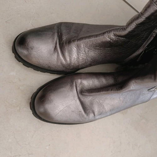 Casadei boots used, silver, size 38-39